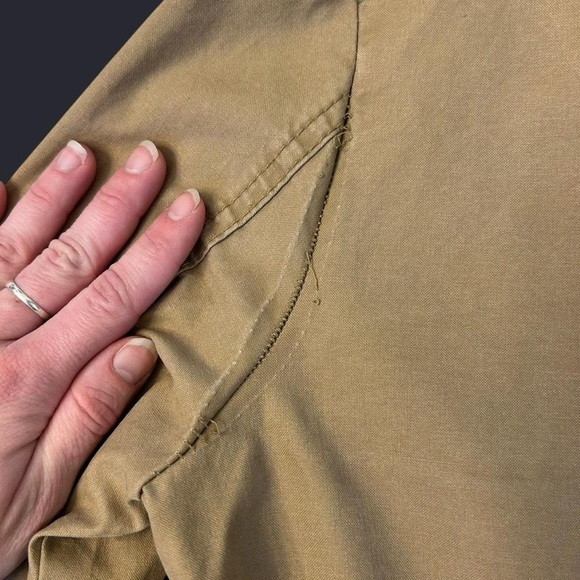 Y2K Utility Gorpcore Tan Khaki Safari Cinch Waist Cargo Jacket from Old Navy - Picture 5 of 8